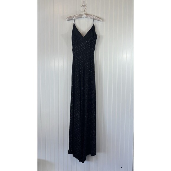 Vintage City Triangles Womens Y2K Babydoll Maxi Dress Size M Hoco Formal Glitter - Picture 2 of 14